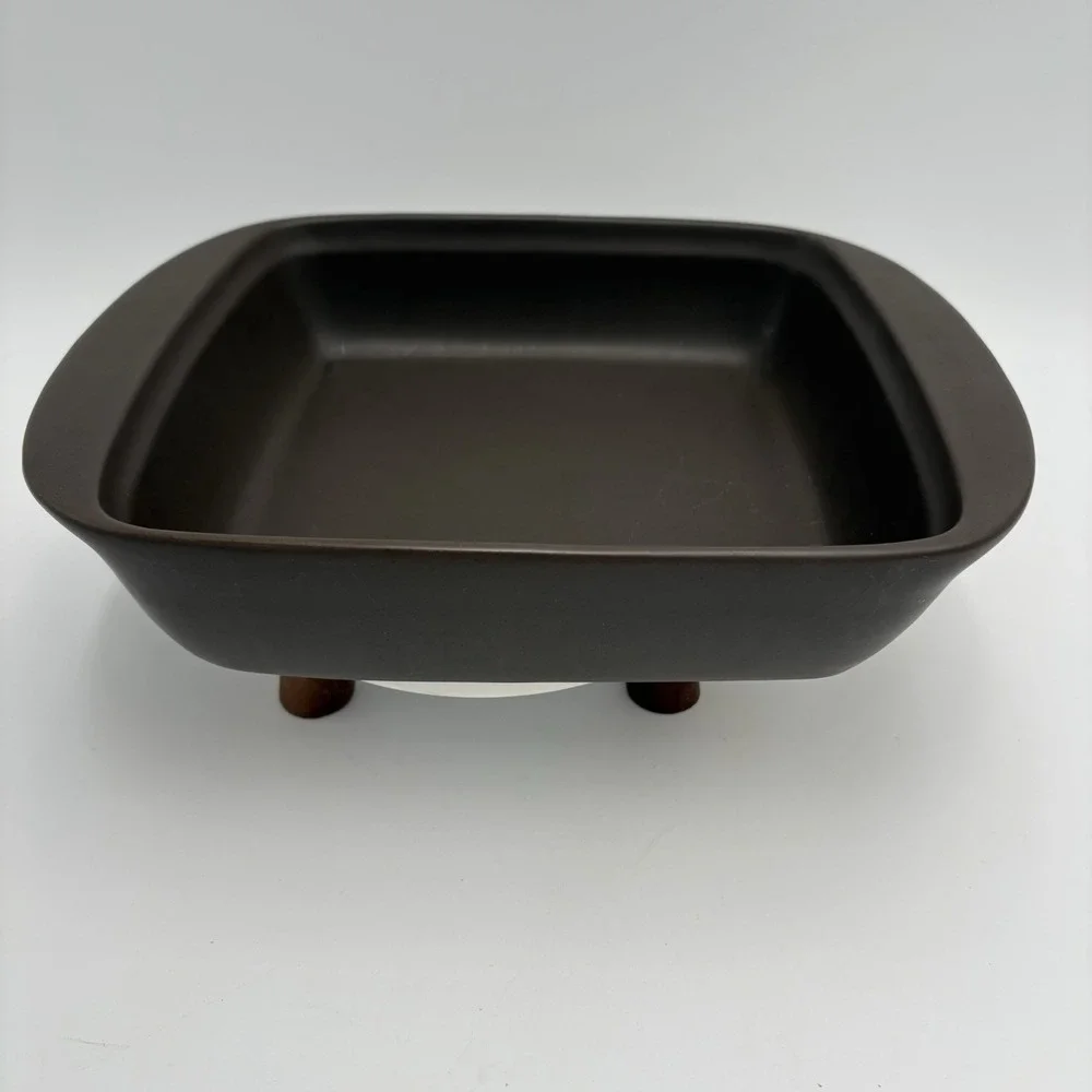 Noritake ColorWave Square Casserole Graphite‎ Chocolate Brown Discontinued